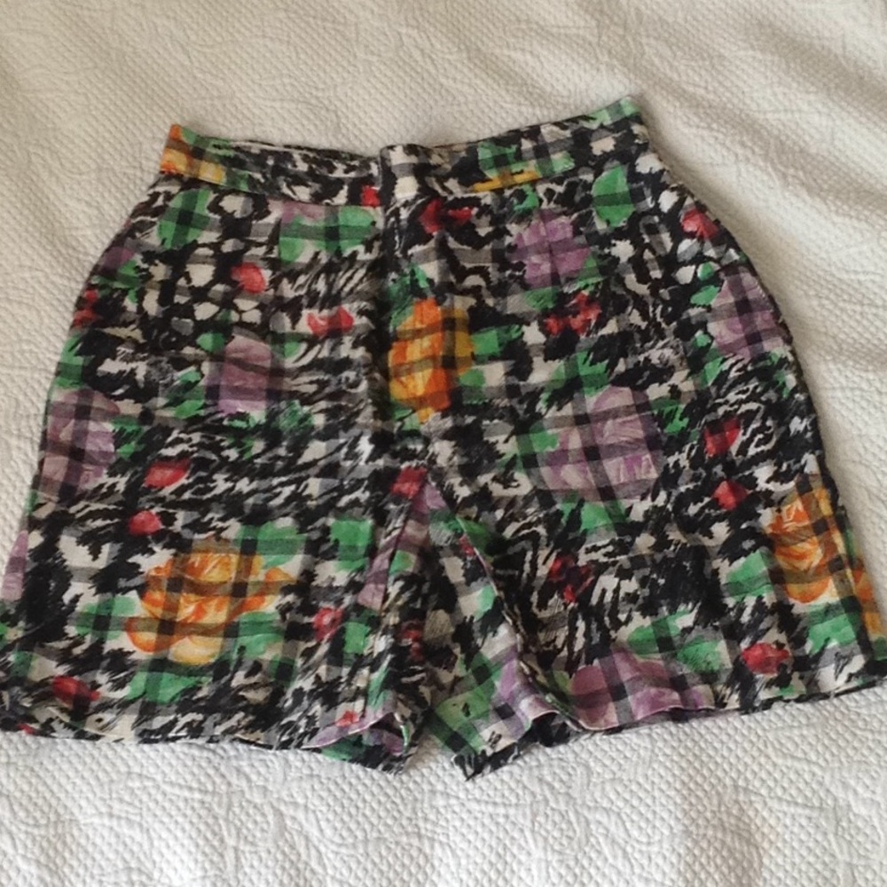 Casssini vintage linen shorts, sz 4